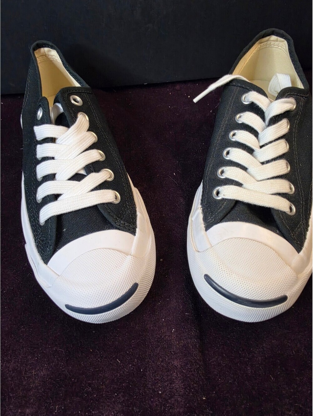 Converse Jack Purcell Black Canvas Sneakers Size 4 Men / 5.5 Women